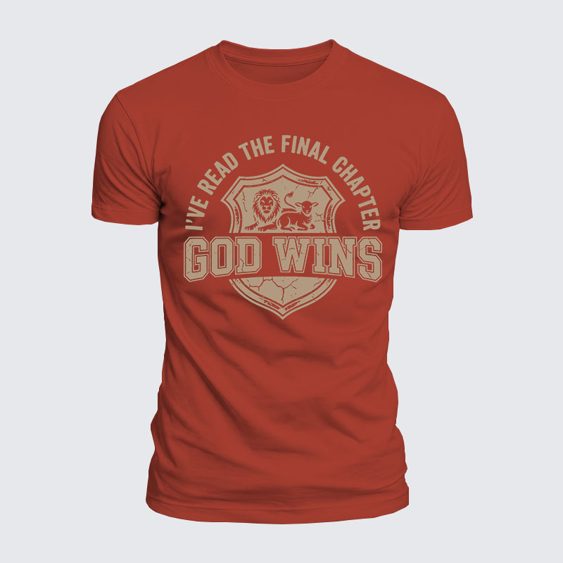 Luxe Mercerized Cotton Tee - God Wins I've Read the Final Chapter 