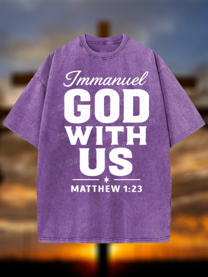 Immanuel – God With Us Christian Washed T-Shirt