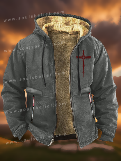 Light of Cross Jesus God Christian Zipper Hooded Jacket