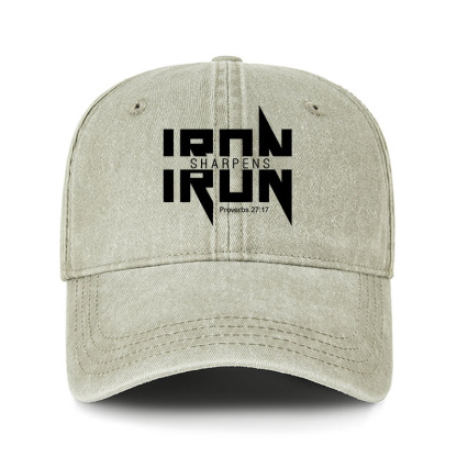 Heritage Washed Cap - Iron Sharpens Iron - Proverbs 27:17