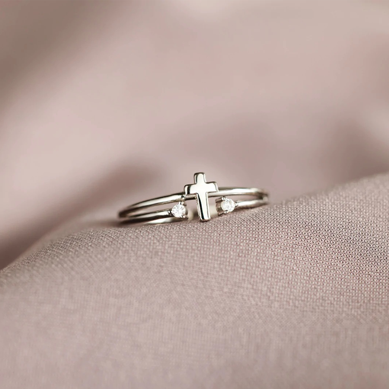Cross Christian 925 Sterling Silver Ring