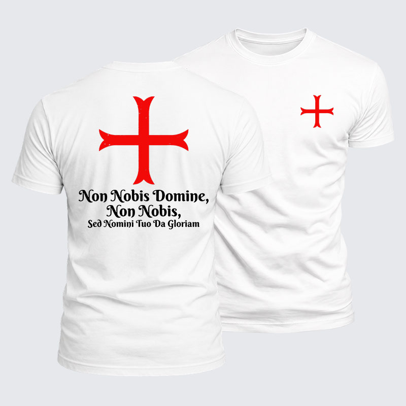 Luxe Mercerized Cotton Tee - Non Nobis Domine, Non Nobis, Sed Nomini Tuo Da Gloriam