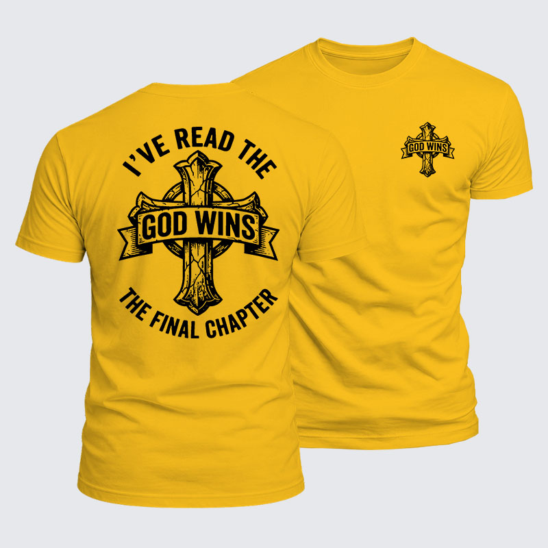 Luxe Mercerized Cotton Tee - God Wins I've Read the Final Chapter 