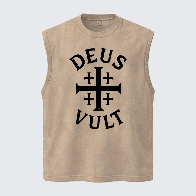 Washed Tank Top - Deus Vult