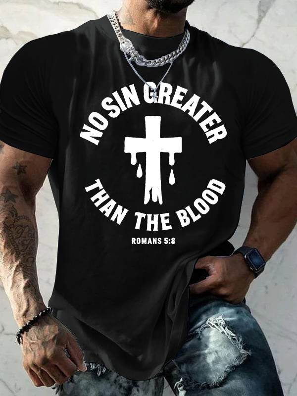 Man Of God Husband Dad Jesus God Christian Cotton T-Shirt