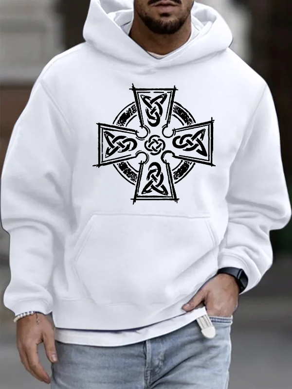 Celtic Cross Christian Cotton Hoodie