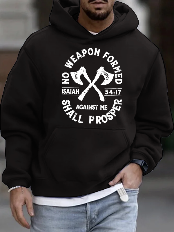 No Weapon Formed Shall Prosper - Isaiah 54:17 Christian Cotton Hoodie
