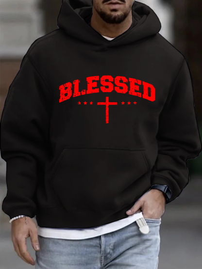 Blessed Cross  Christian Cotton Hoodie