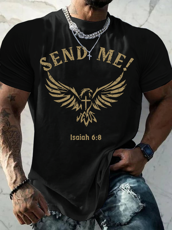 Send Me Isaiah 6:8 Jesus God Christian Cotton T-Shirt
