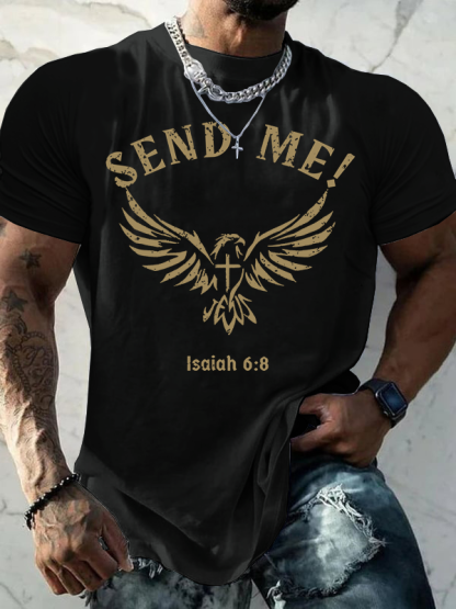 Send Me Isaiah 6:8 Jesus God Christian Cotton T-Shirt