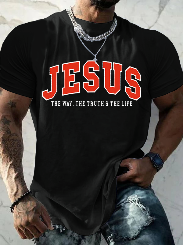 Jesus The Way The Truth And The Life Jesus God Christian Cotton T-Shirt