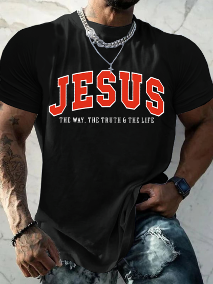 Jesus The Way The Truth And The Life Jesus God Christian Cotton T-Shirt
