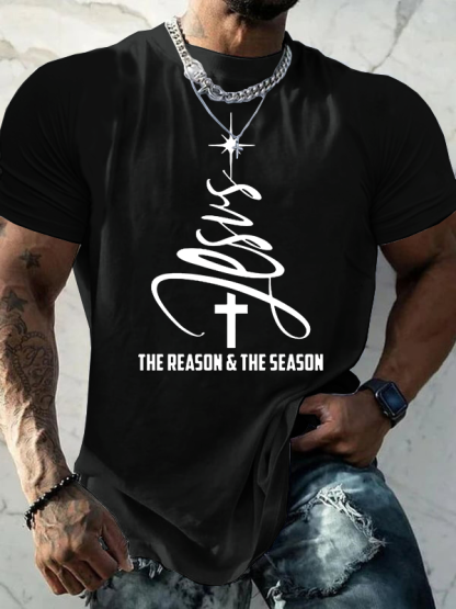 The Reason & The Season Jesus God Christian Cotton T-Shirt