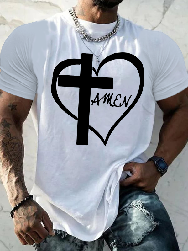 AMEN Cross Christian Cotton T-Shirt