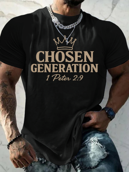 Chosen Generation Jesus God Christian Cotton T-Shirt