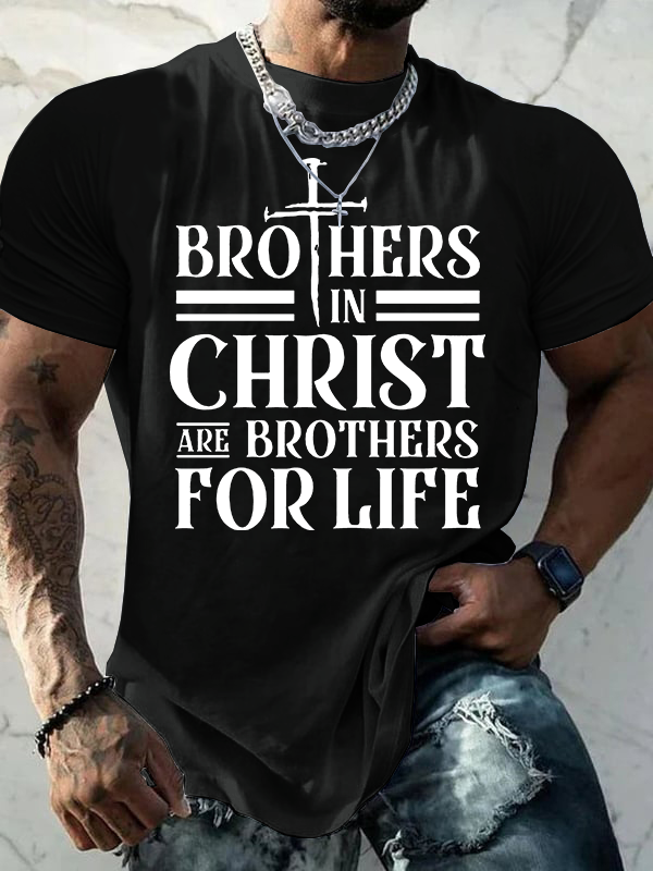 Man Of God Husband Dad Jesus God Christian Cotton T-Shirt