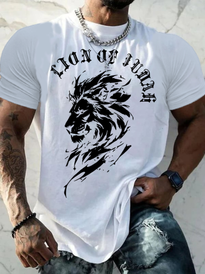 Lion Of Judah  Jesus God Christian Cotton T-Shirt