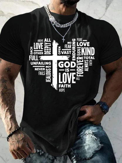 God is Love Jesus God Christian Cotton T-Shirt