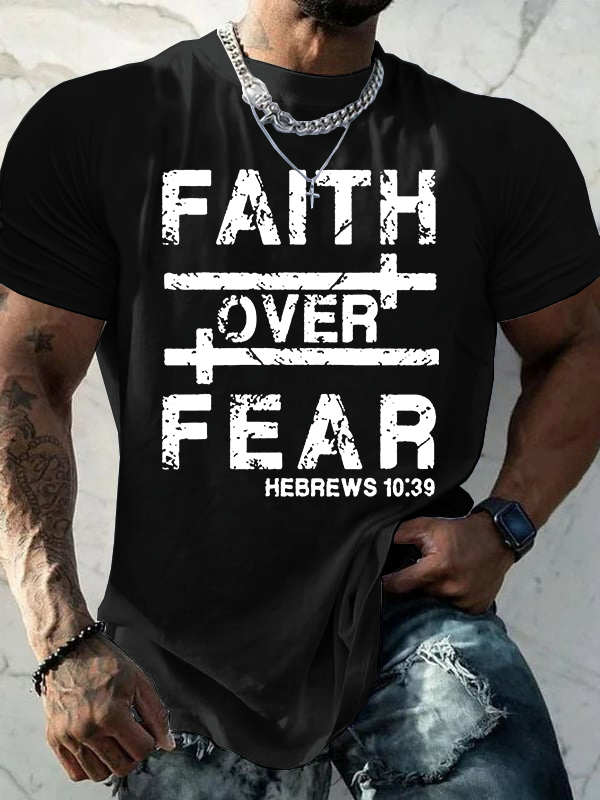 Man Of God Husband Dad Jesus God Christian Cotton T-Shirt