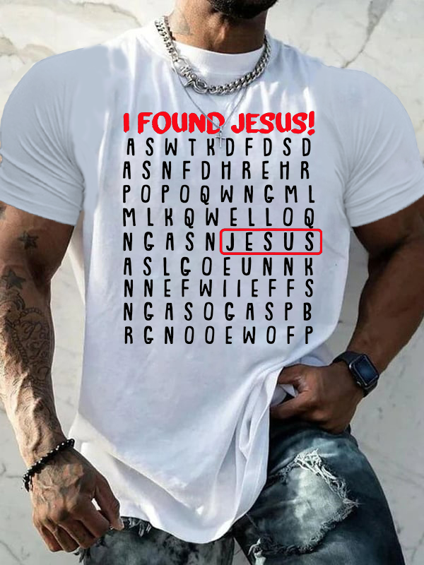 I Found Jesus Jesus God Christian Cotton T-Shirt