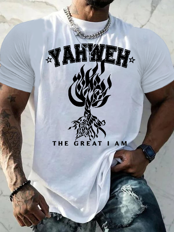 YAHWEH Jesus God Christian Cotton T-Shirt