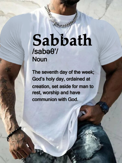 Sabbath Definition Jesus God Christian Cotton T-Shirt