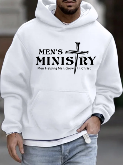 Men's Ministry ,Men Helping Men ,Church ministry Christian Cotton Hoodie