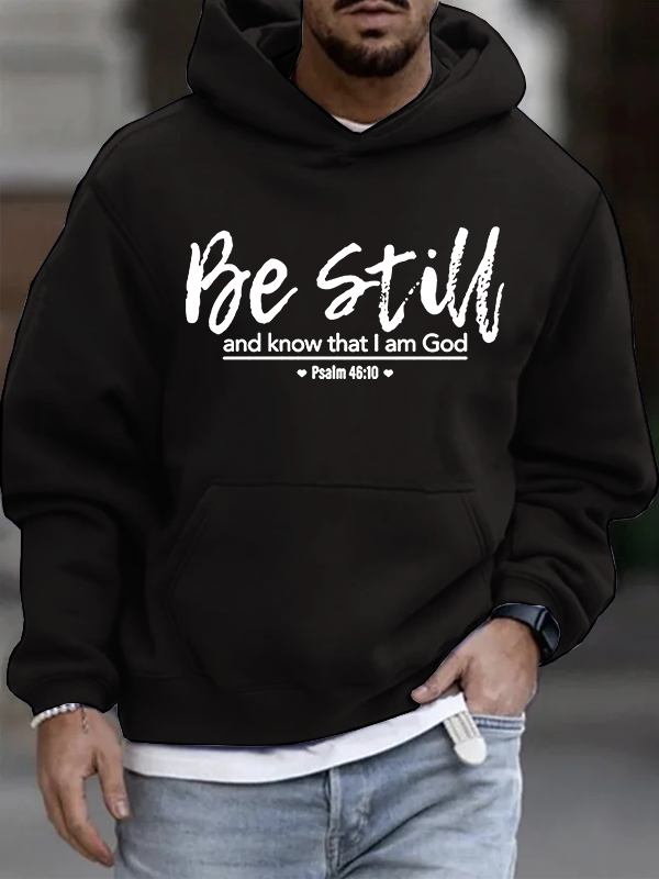 Psalm 46:10 Christian Cotton Hoodie