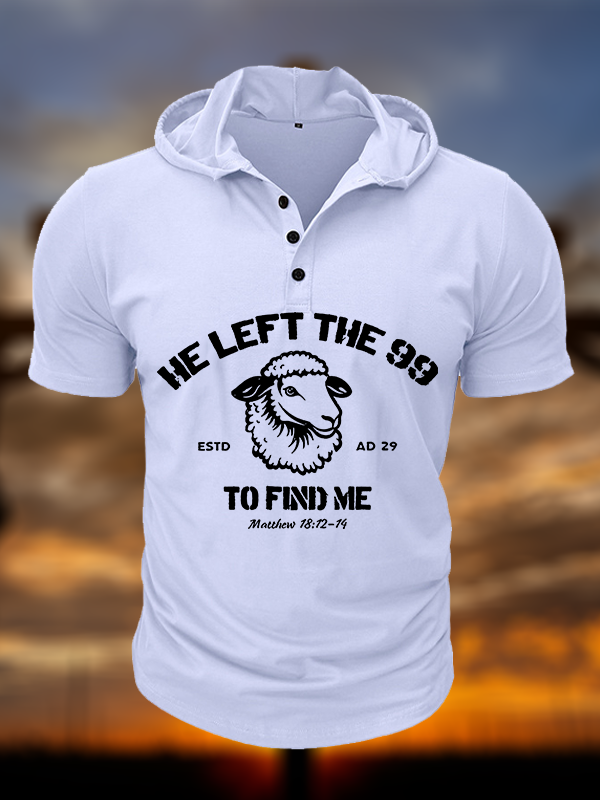 Man of Faith Rooted in Christ  Christian Hooded Henley T Shirt