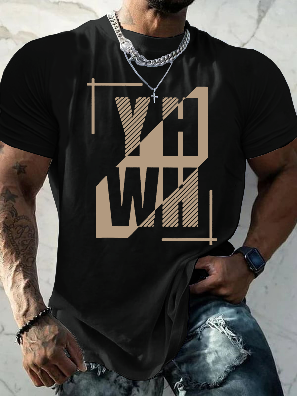 YHWH God Yahweh - Judah-Lion-Yahweh Jesus God Christian Cotton T-Shirt