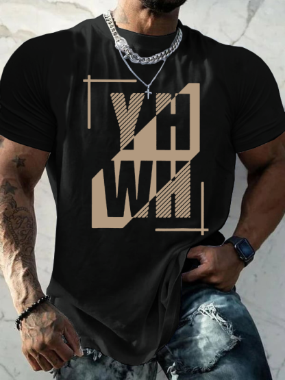 YHWH God Yahweh - Judah-Lion-Yahweh Jesus God Christian Cotton T-Shirt