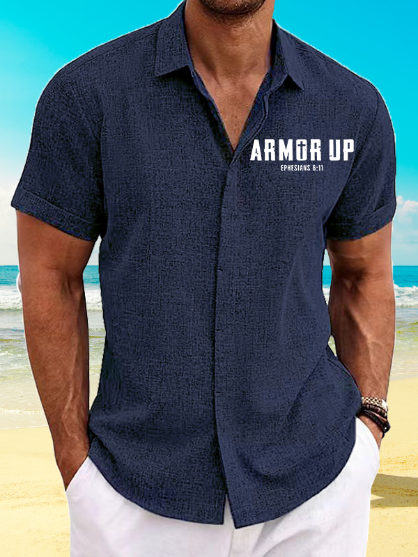Armor Up Jesus God  Christian Short Sleeve Shirt