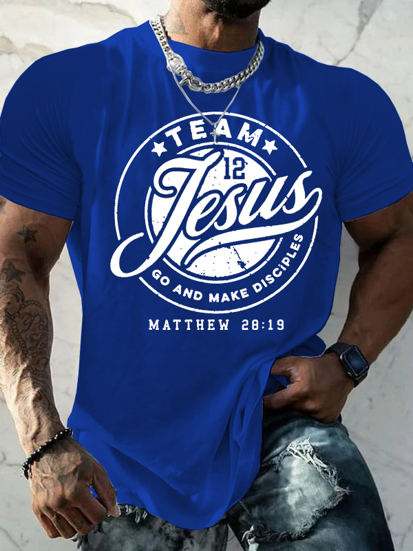 Team Jesus Go And Make Disciples Matthew Jesus God Christian Cotton T-Shirt