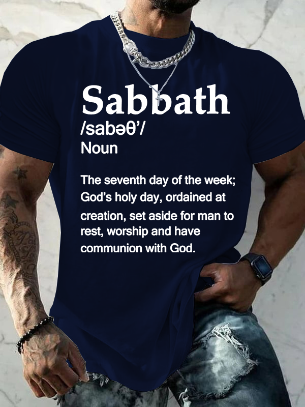 Sabbath Definition Jesus God Christian Cotton T-Shirt
