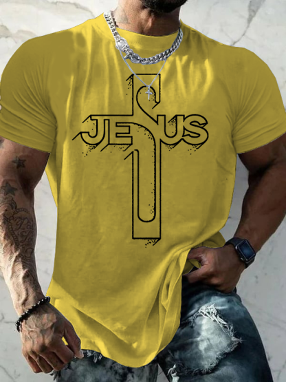Jesus Cross Jesus God Christian Cotton T-Shirt