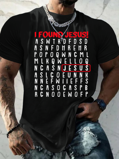 I Found Jesus Jesus God Christian Cotton T-Shirt