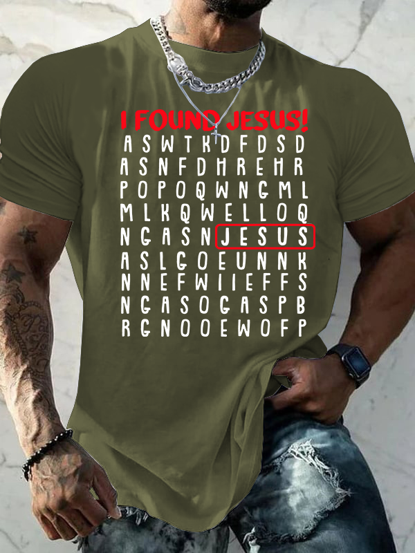 I Found Jesus Jesus God Christian Cotton T-Shirt