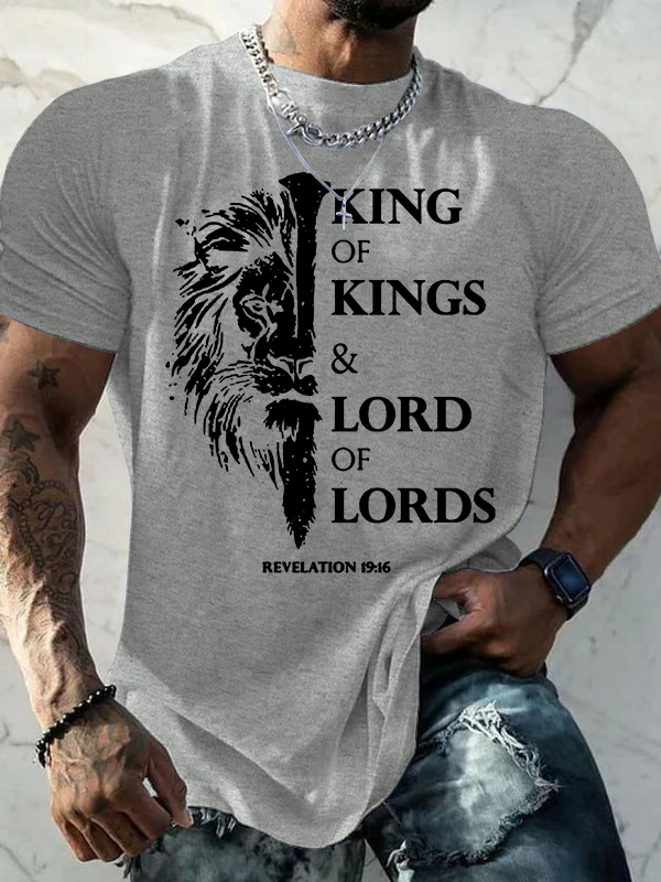 King Of Kings Jesus God Christian Cotton T-Shirt