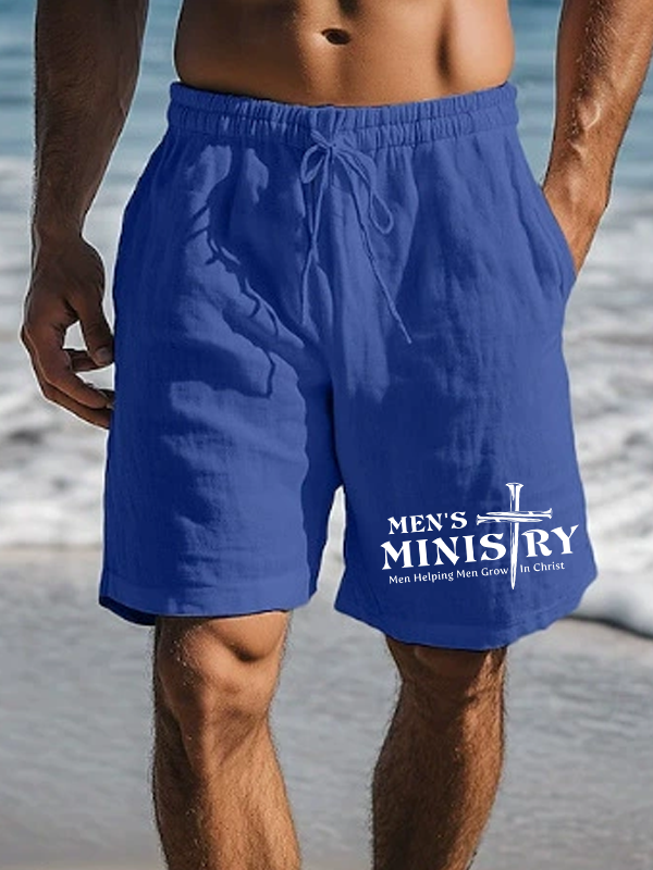 Men's Men's Ministry ,Men Helping Men ,Church ministry Christian Beach Shorts
