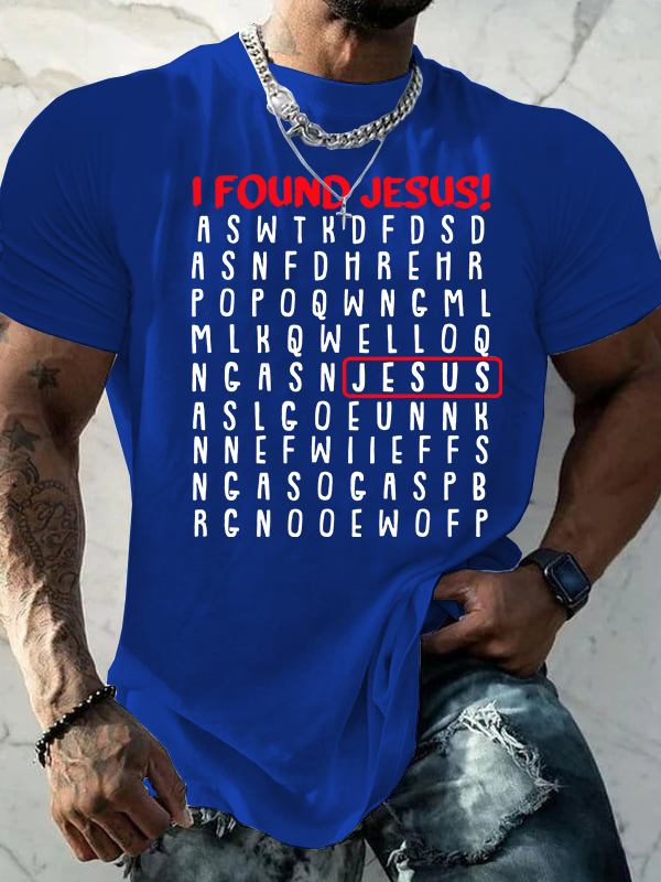 I Found Jesus Jesus God Christian Cotton T-Shirt