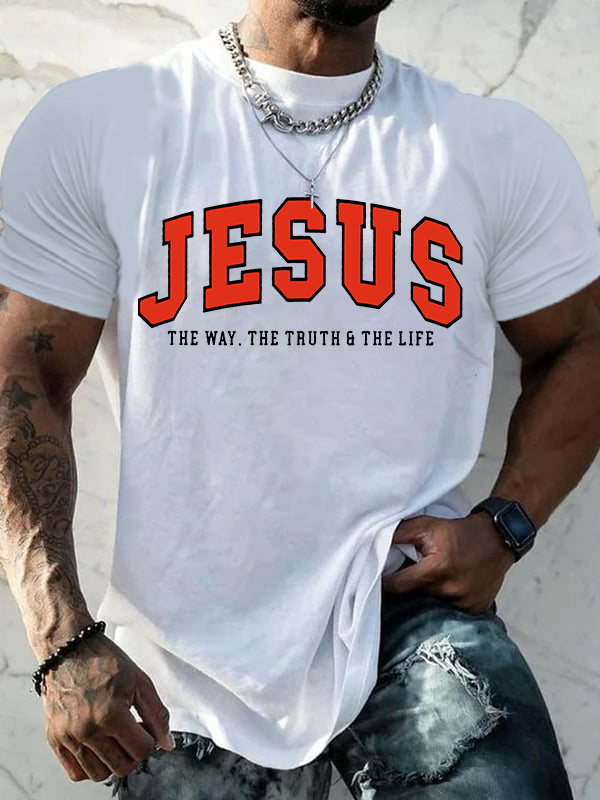 Jesus The Way The Truth And The Life Jesus God Christian Cotton T-Shirt