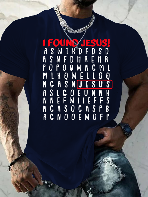 I Found Jesus Jesus God Christian Cotton T-Shirt
