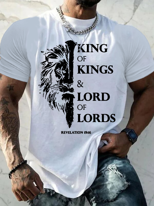 King Of Kings Jesus God Christian Cotton T-Shirt