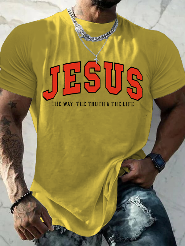Jesus The Way The Truth And The Life Jesus God Christian Cotton T-Shirt