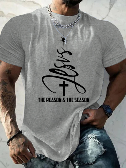 The Reason & The Season Jesus God Christian Cotton T-Shirt