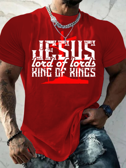 King Of Kings Lord Of Lords Jesus God Christian Cotton T-Shirt