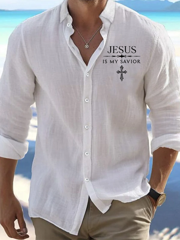 Jesus Is My Savior Christian Resort Casual Shirt
