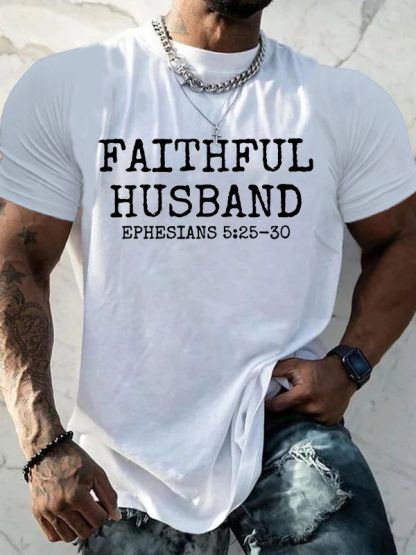 Faithful Husband Jesus God Christian Cotton T-Shirt