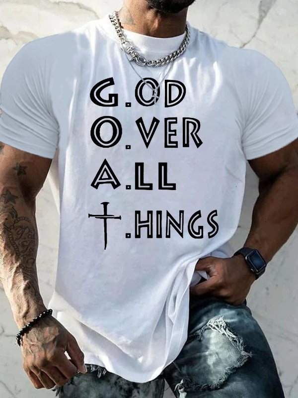  GOAT Jesus God Christian Cotton T-Shirt