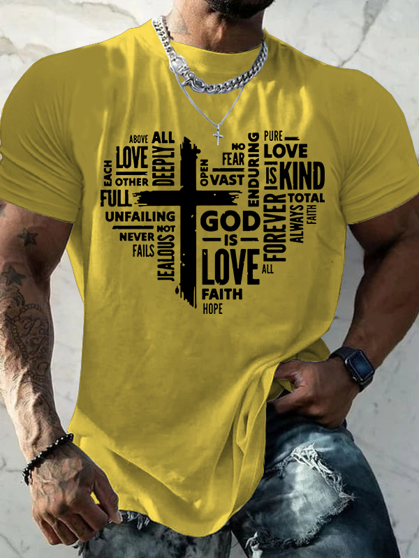God is Love Jesus God Christian Cotton T-Shirt